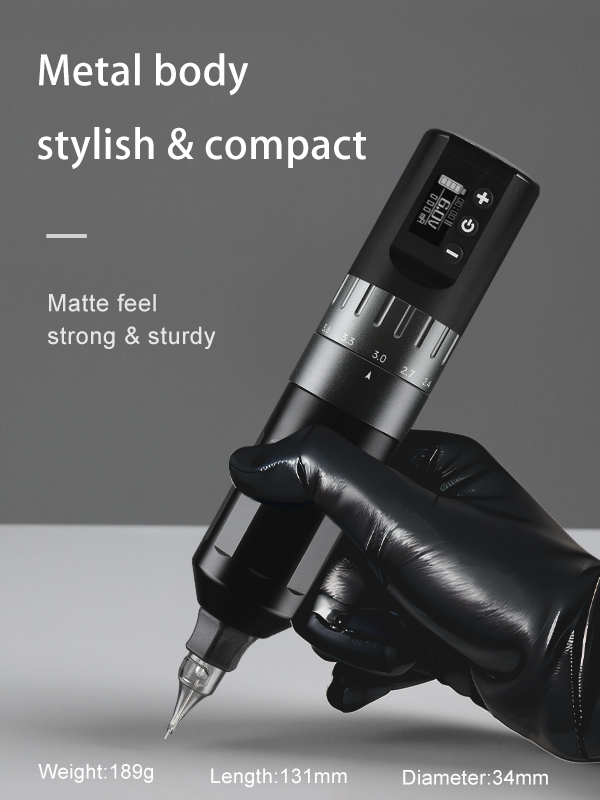 Stroke Adjustable Wireless Tattoo Pen Machine(2 batteries) 