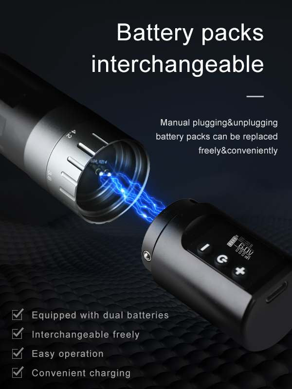 Stroke Adjustable Wireless Tattoo Pen Machine(2 batteries) 
