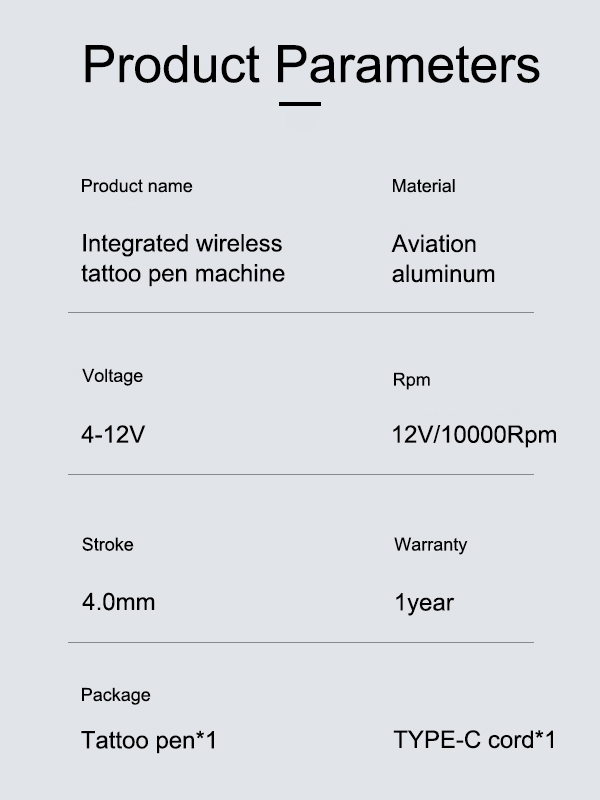 Integrated Wireless Tattoo Pen Machine 
