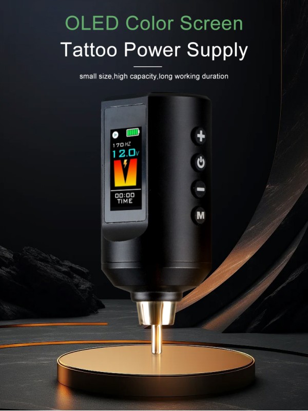 OLED Color Screen Wireless Tattoo Power Supply 