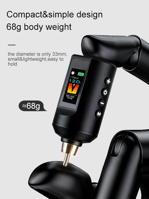 OLED Color Screen Wireless Tattoo Power Supply 