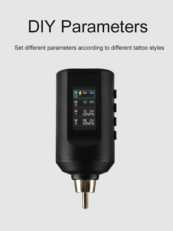 OLED Color Screen Wireless Tattoo Power Supply 