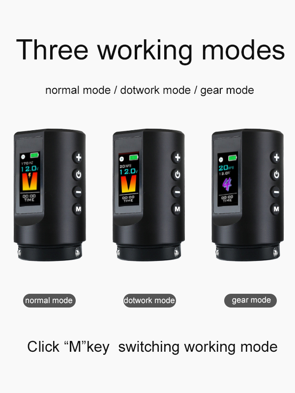 Color Screen Wireless Tattoo Pen Machine(2 batteries)