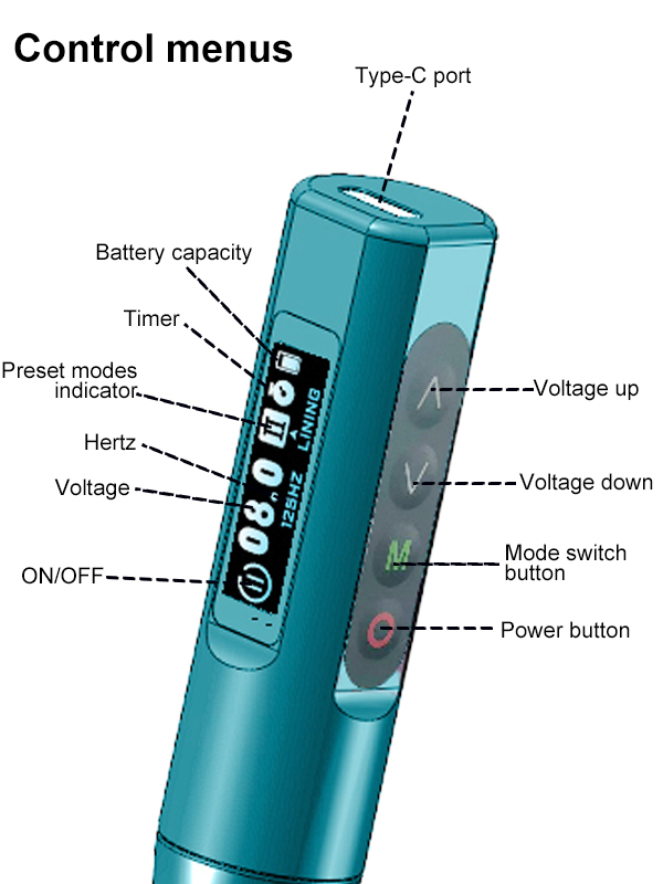 Color Screen Wireless PMU Pen Machine(2 batteries)